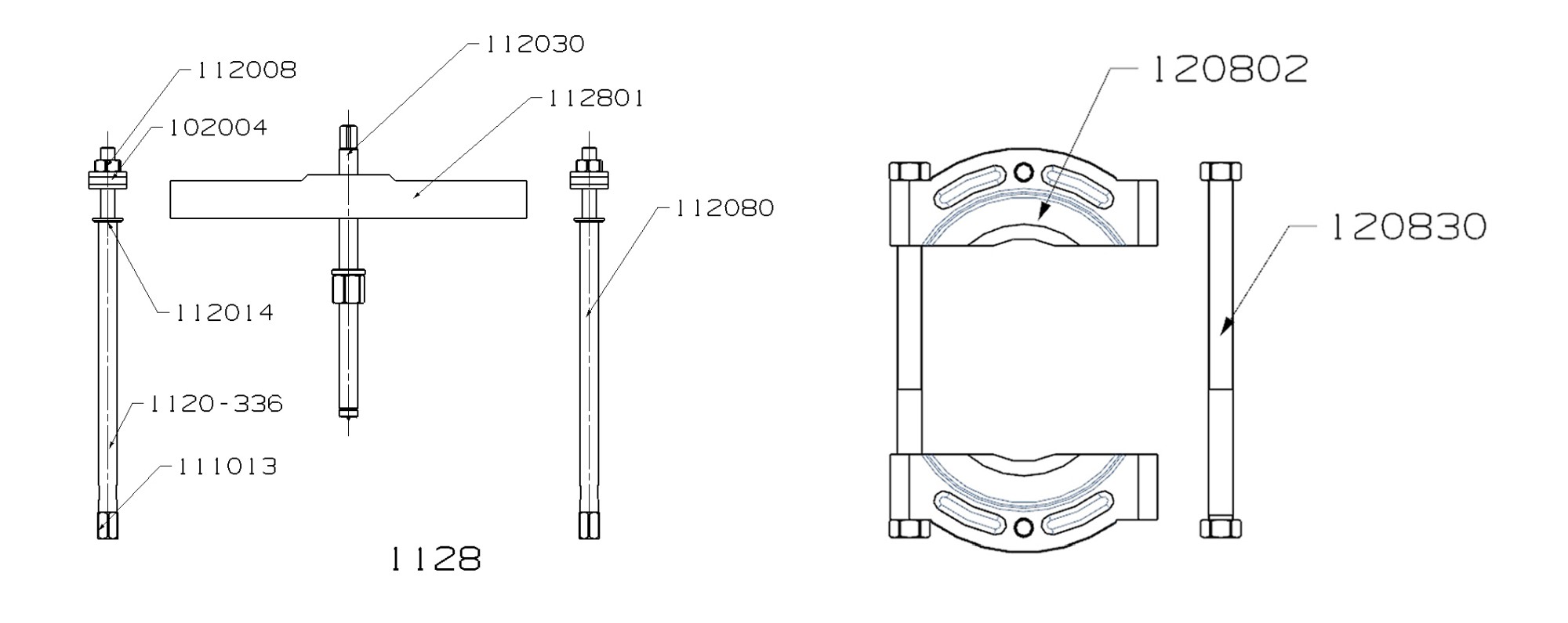EXTRACTOR FORZA PUENTE Y GUILLOTINA SERIE 1100-1200